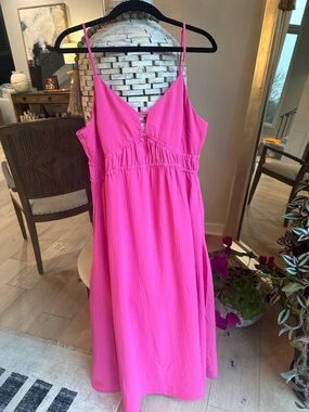 a new day Hot Pink Spaghetti Strap Sundress